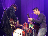 John Mayer and Joe perform at Harbor Yard in Bridgeport CT.