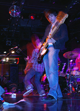 Bassist Tim Peters (front) and lead singer Jared Marsh rock out at the Paradise Rock Club in Boston.